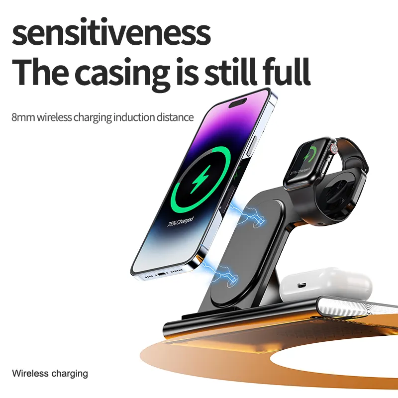 smart mobile phone wireless charger dock super fast phone charger holder for iphone samsung android