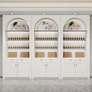 Modern Metal Nail Art Cosmetics &amp; <strong>Beauty</strong> <strong>Salon</strong> Skin Care Products Display Cabinet With Nail Polish Storage Shelf - Product Image 5