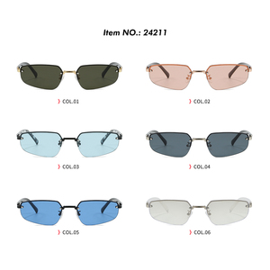 Occhiali Superhot 24211 moda 2025 retrò alla moda di lusso rettangolari mezze montatura occhiali da sole - Product Image 6