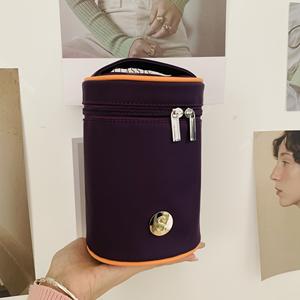 PU Bucket Bag Baby Skin Cosmetic Bags Soft Large Capacity <b>Makeup</b> Bags for Women Men Travel Outdoor Beach - Product Image 6