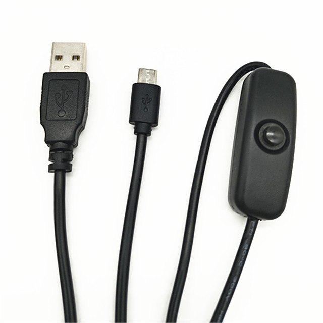 USB 2.0 to Micro Usb USB Power Cable with 501 Push-button Switch ON/OFF for Power