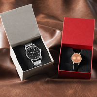 Boîte cadeau de luxe personnalisée de haute qualité pour montre, avec emballage rigide en papier kraft, coussin en satin et nœud en ruban