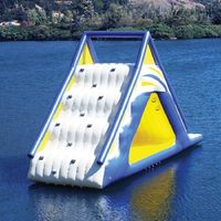 Toboggans aquatiques gonflables pour lac, en PVC, toboggan aquatique flottant gonflable à vendre