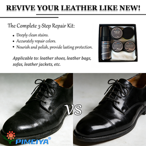 Kit de Limpieza y Mantenimiento de Cuero, Kit de Cuidado para Calzado, Recolorante para Cuero Desgastado, Cuidado Diario para Bolsos, Zapatos y Sofás - Product Image 5