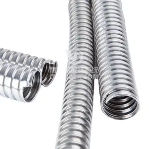 China Supplier 304 stainless steel corrugated electrical pipe for conduit wiring metallic