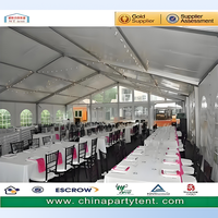 Carpa de Boda con Estructura de Aluminio y Paredes de Vidrio de 10x20m 15x30m, Carpa de PVC Transparente de Tamaño Personalizado para Banquetes, Eventos y Recepciones