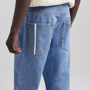 China Supplier Custom Print High Quality Cotton Light Washed <strong>Baggy</strong> <strong>Jeans</strong> <strong>Men</strong> - Product Image 3
