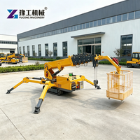 Mini-grue sur chenilles de 5 tonnes avec chenilles robustes pour le levage d'équipements sur sites miniers