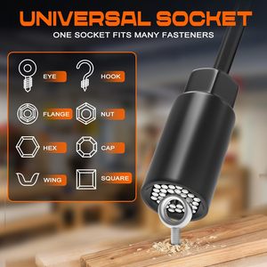 86-Piece Magnetic Impact Nut <b>Driver</b> <b>Set</b> Slotted/Phillips Bits Metric/SAE Socket Adapters Universal Joint Flexible Shaft XL0199 X - Product Image 2