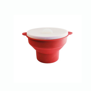 Refine Factory Silicone Plegable Popper Maker <span class=keywords><strong>Palomitas</strong></span> de maíz con tapa-Tazón para <span class=keywords><strong>microondas</strong></span> para aire caliente o aceite que hace estallar - Product Image 1