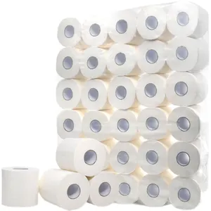 चीन फैक्टरी सस्ते कीमत थोक कुंवारी लकड़ी लुगदी सफेद नरम शौचालय ऊतक रोल कस्टम 2/3/4/5 प्लाई टॉयलेट पेपर रोल
