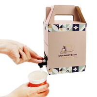 Distributeur de boissons pour café, vin, jus, recharge BIB (Bag-in-Box), pochette à emporter 1L-5L, impression en héliogravure