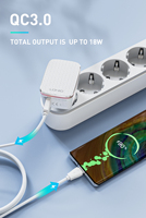 LDNIO A1204Q Chargeurs de téléphone portable 18w Travel Fast Usb C Wall Charger for iphone Charger with Micro Type C Cable