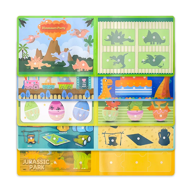 Educational Puzzle Toys For Kids Dinosaur Wholesale Children'S Enlightenment Sticker Autism Sensory Learning Materials