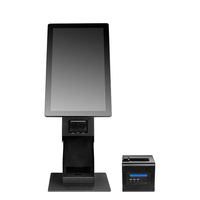 Écran tactile de 21.5 pouces système de commande scanner imprimante tout-en-un pos terminal de paiement restaurant kiosque de commande automatique