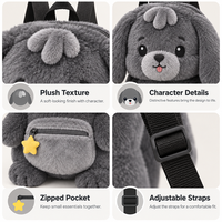 Sac en peluche personnalisé en forme de chien, cadeau pour enfant, super doux, design anime mignon, broderie sur mesure, ODM