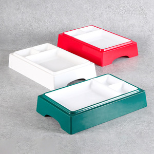 Rectangular Melamine <b>Plate</b> With Dividers For Restaurant Hotel Party Use K0005 - Product Image 2
