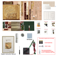 Kit de construction miniature de cabine de train steampunk en bois 3D écologique, éducatif et à monter soi-même