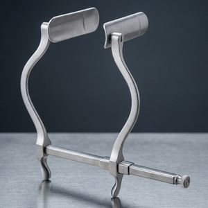 Smith-Blue Source d'alimentation manuelle en acier inoxydable 75x23mm Base des instruments chirurgicaux du spéculum rectal intestinal - Product Image 3