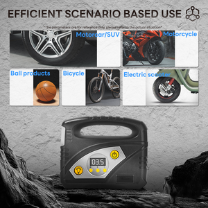 Richtek şarj edilebilir elektrikli dijital ekran ABS taşınabilir araba lastik şişirme kompresör pompası 100PSI Max basınç şişirmek - Product Image 3