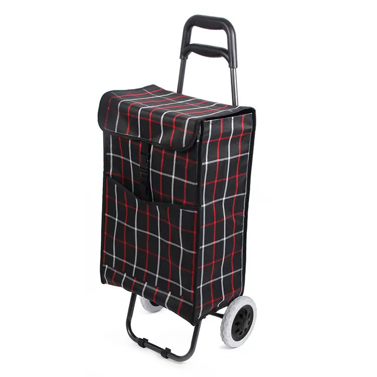 two wheel luggage cart 4 wheels rolling supermarket basket