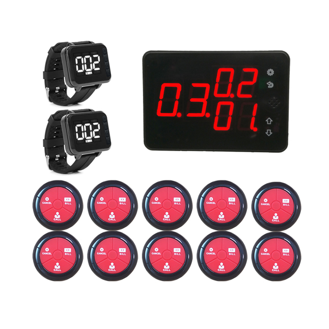 Wireless Table Call Pager System, Labor Cost Saving Service Call Bell for Restaurant Hotel Cafe