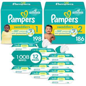 ผ้าอ้อมสำเร็จรูปพิมพ์ลายขายส่ง ขนาด 1 จำนวน 198 ชิ้น ขนาด 2 จำนวน 186 ชิ้น ชุดผ้าเช็ดทำความสะอาดผิวบอบบางแบบเริ่มต้น เนื้อนุ่ม ระบายอากาศได้ดี - Product Image 2