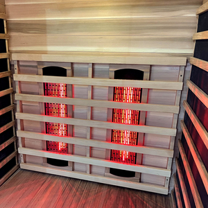 Cabine de sauna infrarouge, cabine de sauna entièrement vitrée, sauna infrarouge lointain pour 2 personnes avec chauffage en fibre de carbone pour la maison, la salle de sport, le spa et la détoxification - Product Image 5