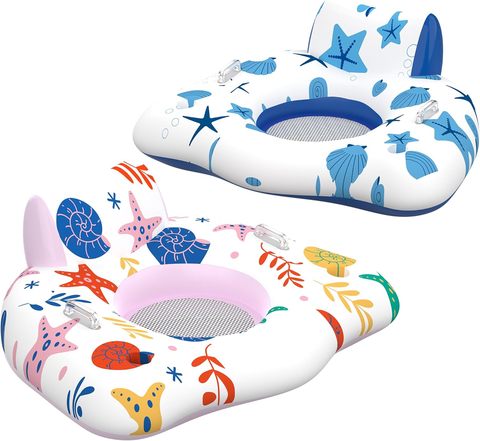 Wholesale Starfish Themed Waterplay Swimming Pool Inflatable Float Ring with Backrest for Spa & Water Therapy
