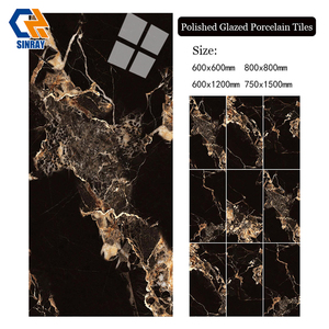 Piastrelle in Porcellana Lucida Moderna con Effetto Pietra 600x1200mm, Antiscivolo e Antibatteriche per Pavimenti Interni di Ville e Appartamenti - Product Image 2