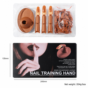 Dedo Mecánico Articulado Flexible con Base Antideslizante, 100 Uds. de Puntas de Uñas de Silicona Reemplazables, Herramienta de Práctica para Arte de Uñas - Product Image 6