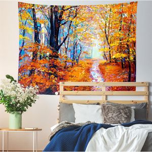 Tapiz Decorativo de Pared de Tela de 106x70 Pulgadas con Diseño de Otoño, Árboles de Otoño, Hecho en China - Product Image 4