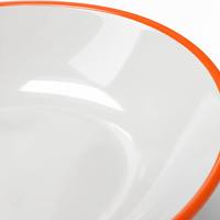 Ensemble de 5 bols en mélamine orange et blanc, bols à soupe empilables, vaisselle incassable de qualité alimentaire, vente en gros pour restaurants et hôtels
