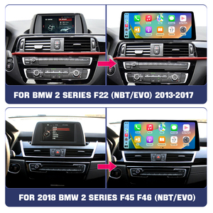 Pantalla Táctil Inalámbrica para Automóvil de 12.3 Pulgadas, Reproductor de DVD para Automóvil con Sistema Carplay, Radio para <span class=keywords><strong>BMW</strong></span> <span class=keywords><strong>Serie</strong></span> <span class=keywords><strong>2</strong></span> F22 F45 F46 2016-2017 NBT Sistema Linux - Product Image 1