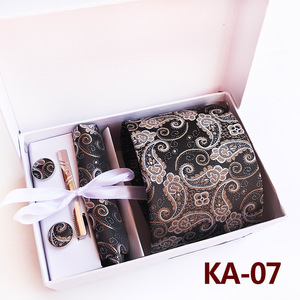 Noir et <span class=keywords><strong>argent</strong></span> Paisley Floral hommes cravates gris bleu rose accessoires de mariage cou <span class=keywords><strong>cravate</strong></span> ensemble mouchoir boutons de manchette cadeau pour hommes - Product Image 4