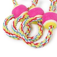 Jouet pour chien en corde de coton tressée en forme de huit, jouet de nettoyage des dents molaires pour chien, vente en gros