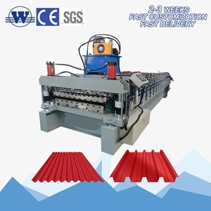 Machine de formage à froid de panneaux de toiture à double couche IBR, machine de formage à froid de tuiles ondulées vitrifiées, machine de fabrication de tuiles - Product Image 2