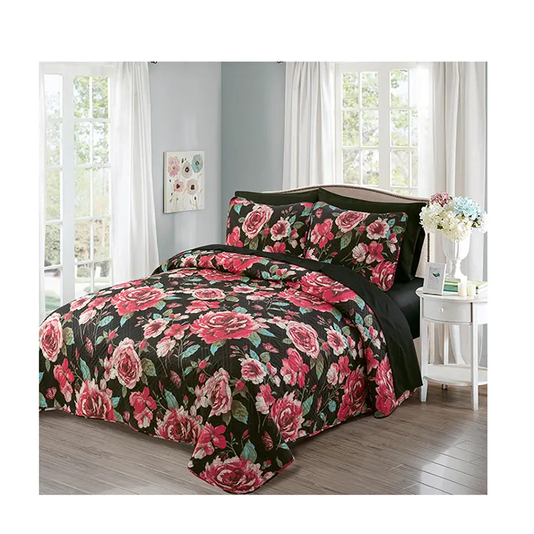 Wholesale Bedding 100% Polyester China Comforter Queen Size 7pc Luxury Ultra Soft Customize Comforter Sets
