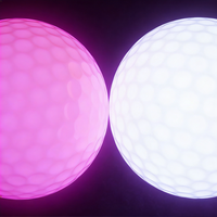Usine OEM, vente en gros, balles de golf LED rechargeables à 6 couleurs, luminescence nocturne, éclairage pour entraînement nocturne, sports de plein air, entraînement en vrac