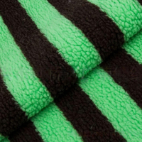 Tissu jacquard rayé bicolore en polaire de polyester texturé, avec logo personnalisé, pour vêtements, jouets, sellerie automobile, canapés et sacs