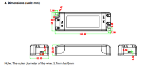 Lifud LF-GIR050YK1200U 50W 1200mA 27-42V 100-277Vac แหล่งจ่ายไฟ LED แบบแยกส่วน ป้องกันการกระพริบ แรงดันไฟฟ้าคงที่ ค่า PF สูง - Product Image 6