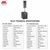 Sistema de Altavoces Line Array Activos JSL K6 K7, Subwoofer Amplificado, Sistema PA de 2 Vías para Sonido en Vivo, Conciertos, Eventos y Escenarios