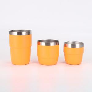 Tasse à expresso/café de 4 oz, en acier inoxydable 18/8 avec revêtement en céramique, compatible avec la plupart des machines à expresso, tasse à double paroi isolée sous vide - Product Image 3