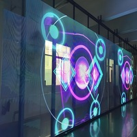 Écran LED en film cristallin, grille holographique, effet glace, transparent, intérieur/extérieur, couleur pleine, HDR10+, IP65, étanche