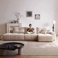 Modernes Luxus-Stoffsofa mit Einzelsitz, Modulares Rechteckiges Chesterfield-Sofa-Set, Abnehmbarer Bezug, Hochdichter Schaumstoff, Einfaches Wohnzimmer-Sofa