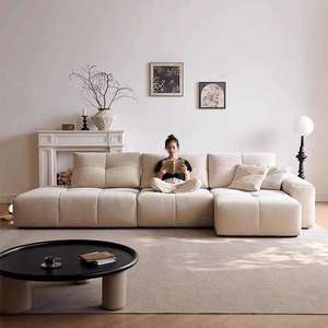 <span class=keywords><strong>Canapé</strong></span> Chesterfield modulaire rectangulaire en <span class=keywords><strong>tissu</strong></span> de luxe moderne, une place, design simple, dossier réglable capitonné pour salon - Product Image 3