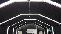 Serre de privation de lumière occultante à film de type tunnel à portée unique pour champignons et plantes médicinales avec lumières de croissance LED