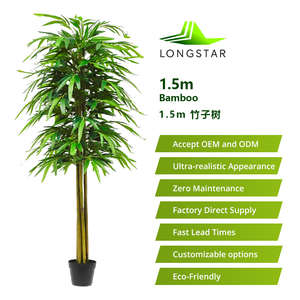 150 <b>Artificial</b> Silk Cloth Leaves Simulated Plant Furniture Garden Decorations With Real Poles for Sale - Product Image 4