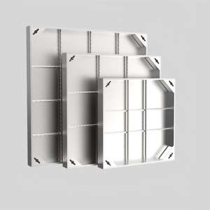 Tapa de alcantarilla invisible personalizable de acero inoxidable: Marco de acero inoxidable 201 + placa base galvanizada - Product Image 1
