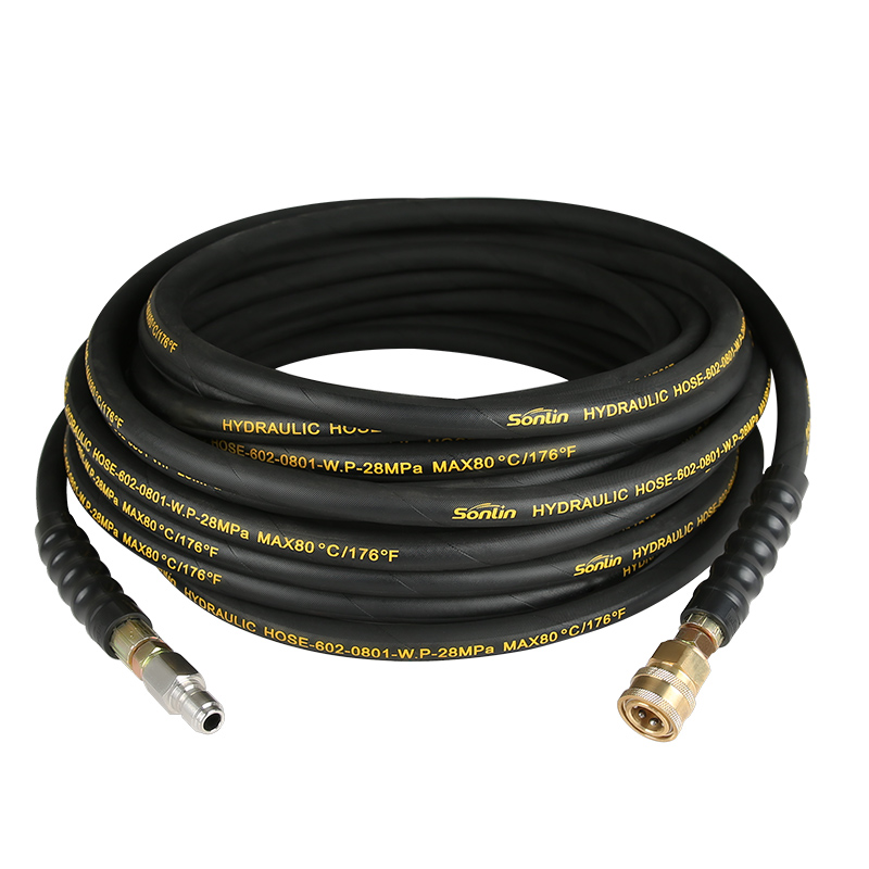 SPS 50FT 4061 PSI 28 MPA High Pressure Cleaning Hose Washer Hose High Pressure Rubber Hose